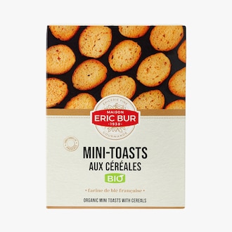 Mini-toasts grill&eacute;s bio aux c&eacute;r&eacute;ales Eric Bur