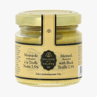 Moutarde aromatis&eacute;e &agrave; la truffe noire 2,5&nbsp;% Tuber melanosporum Vitt. Maison de la Truffe