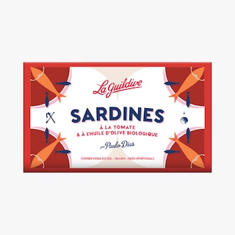 Sardines à la tomate et à l'huile d'olive biologiques La Guildive
