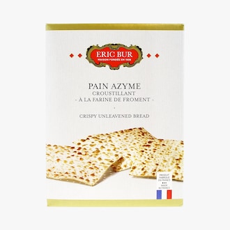 Pain azyme croustillant à la farine de froment Eric Bur