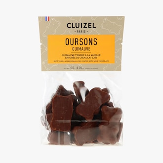Oursons guimauve enrobés de chocolat au lait Cluizel