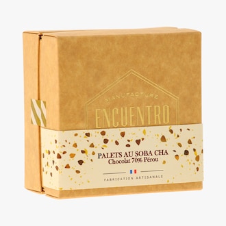 Palets au soba cha, chocolat 70 % Pérou Encuentro