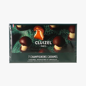 7 Champignons caramel - caramel, nougatine et chocolat Cluizel