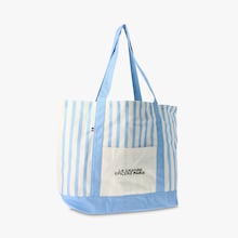 Sac cabas La Grande &Eacute;picerie &agrave; rayures bleues La Grande &Eacute;picerie de Paris