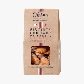 Biscuits fromage de brebis et piment d'Espelette Okina