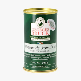Mousse de foie d'oie, 55 % de foie gras d'oie - 200 g Georges Bruck