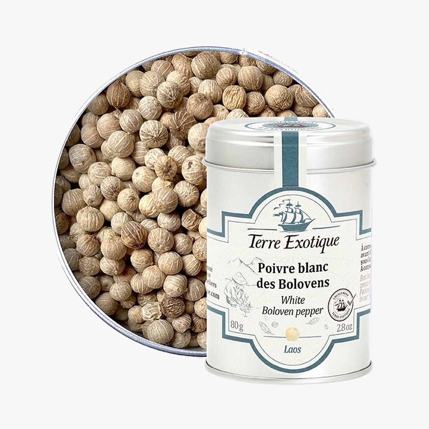 Poivre blanc des Bolovens Terre Exotique