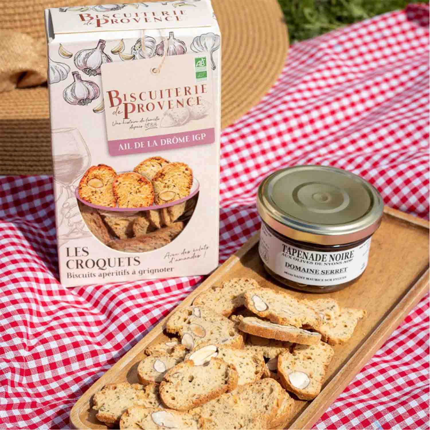 Les croquets, biscuits ap&eacute;ritifs, Ail de la Dr&ocirc;me IGP Biscuiterie de Provence