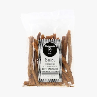 Gressins au sarrasin et romarin bio Mademoiselle Breizh