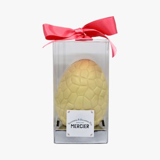 &OElig;uf craquel&eacute; chocolat blanc garni Maison Mercier