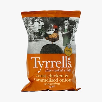Chips de pommes de terre saveur poulet et oignons caramélisés Tyrrells