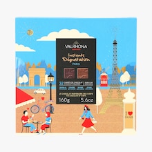 Coffret 32 carrés de chocolat noir et lait - Paris Valrhona