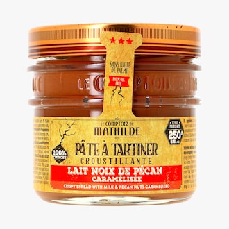 Pâte à tartiner croustillante lait noix de pécan caramélisée Le Comptoir de Mathilde