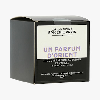 Un parfum d'Orient - Thé vert parfumé au jasmin et vanille 15 sachets individuels La Grande Épicerie de Paris
