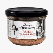 Pâté de campagne relevé au piment d'Espelette, 180 g Maison Arosteguy