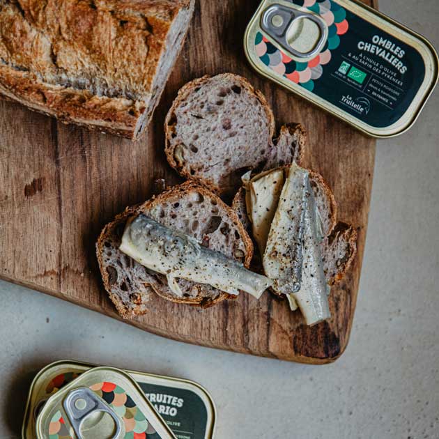 Ombles chevaliers à l’huile d’olive et au sapin des Pyrénées La Truitelle