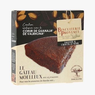 G&acirc;teau sans gluten au chocolat noir c&oelig;ur de Guanaja de Valrhona Biscuiterie de Provence