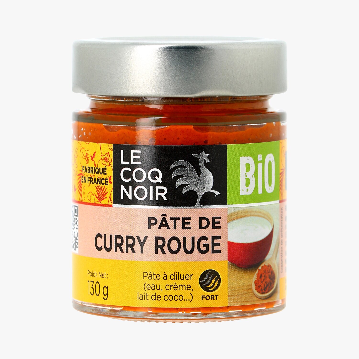 Pâte de curry rouge bio - Le Coq Noir