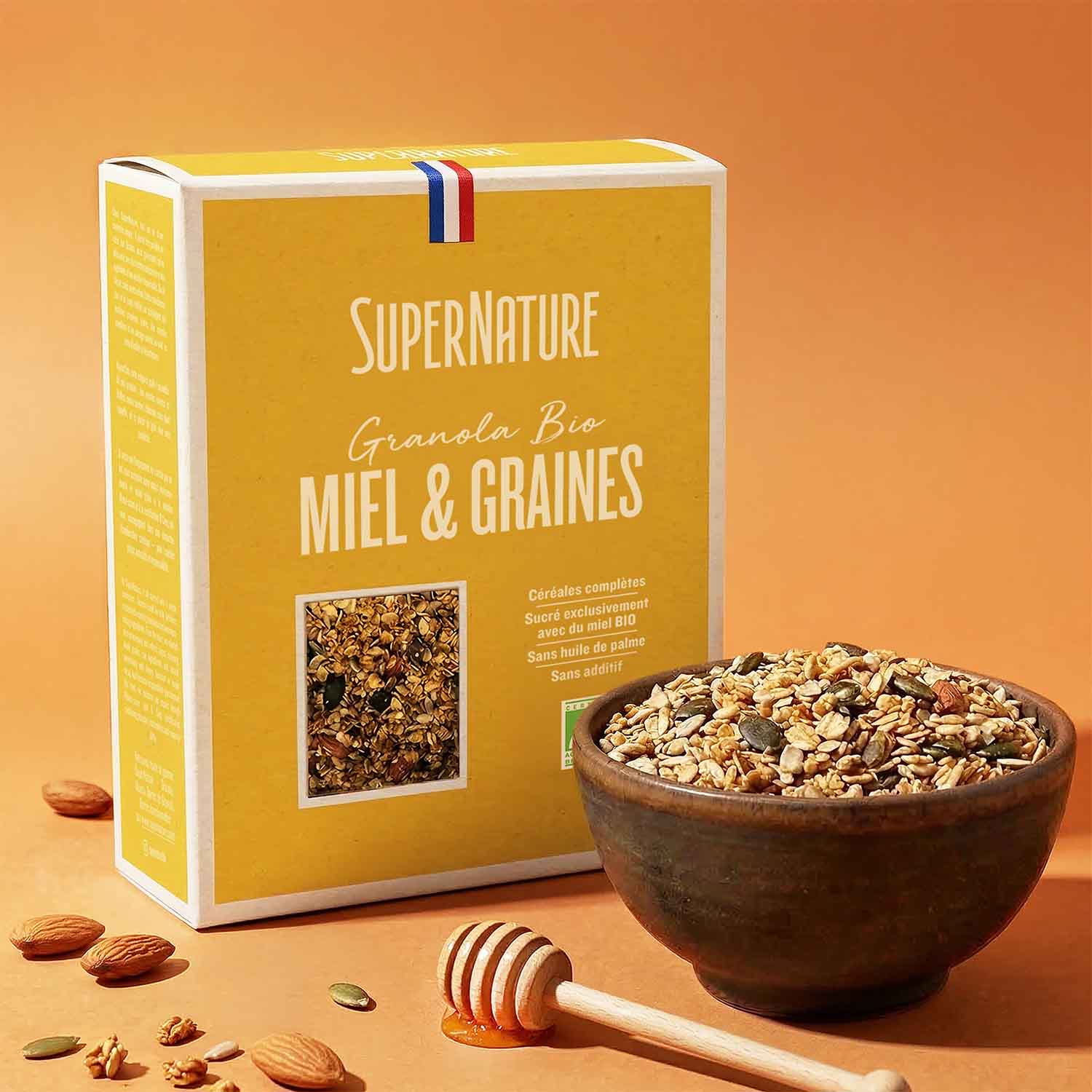Granola bio au miel & aux graines SuperNature