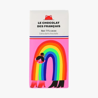 Tablette chocolat noir 71 % cacao biologique Le Chocolat des Fran&ccedil;ais