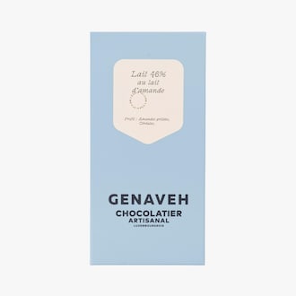 Tablette de chocolat à la boisson végétale à base d'amande 46 % de cacao Genaveh