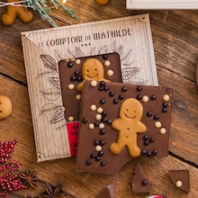 Bonhomme pain d'&eacute;pices et perles crispy chocolat au lait Le Comptoir de Mathilde