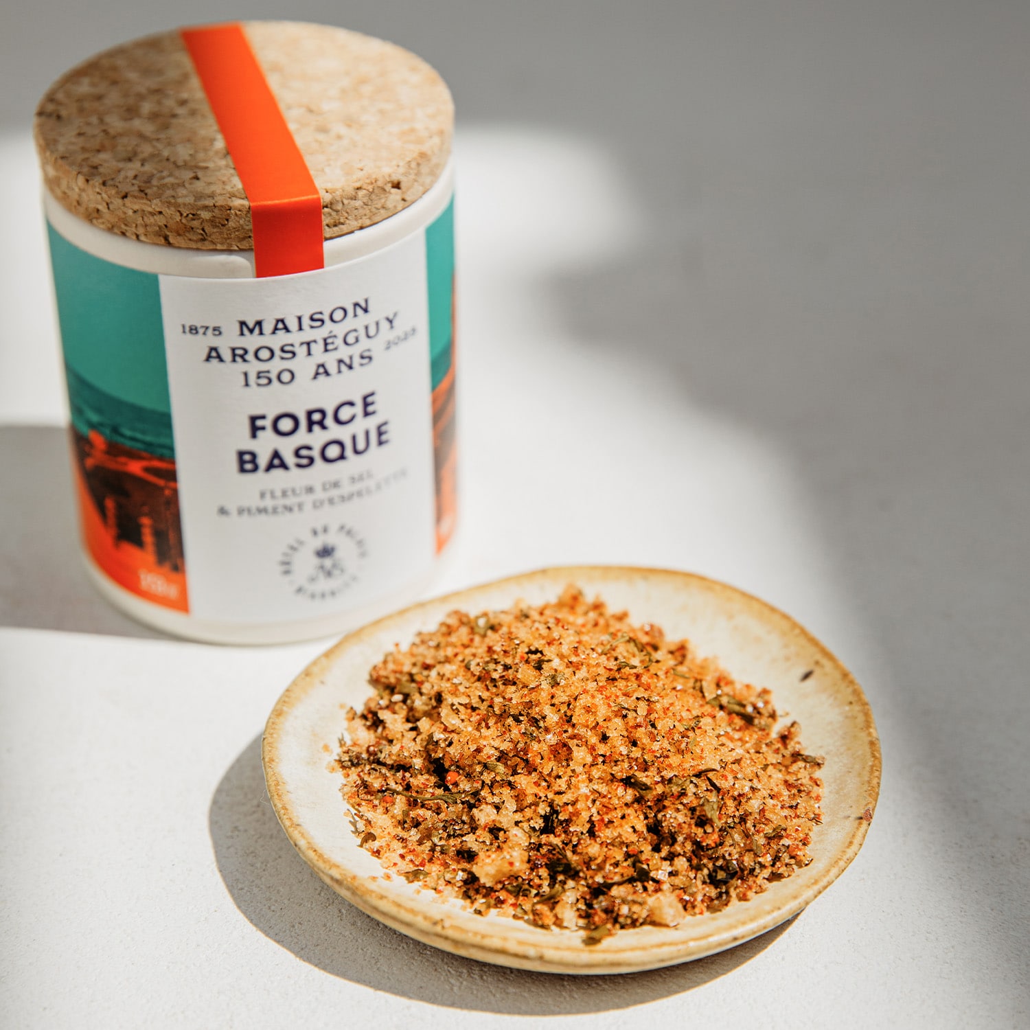 Pr&eacute;paration &agrave; base de fleur de sel et piment d'Espelette - Force basque Maison Arosteguy