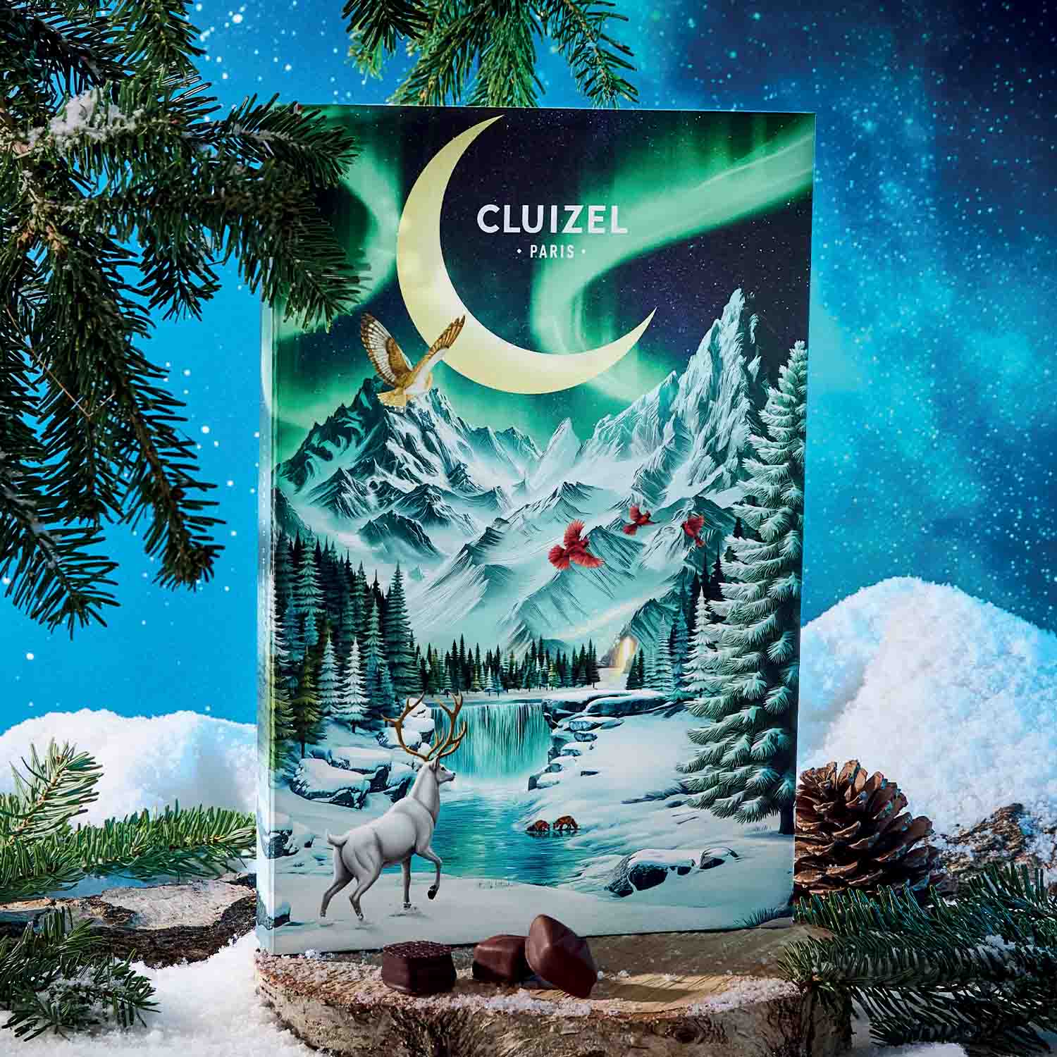 Calendrier de l&rsquo;Avent - Assortiment de bonbons de chocolat Cluizel