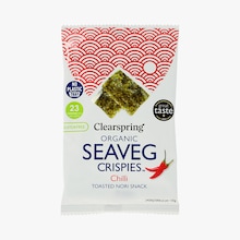 Snack d&rsquo;algue Nori grill&eacute;e au piment bio Clearspring