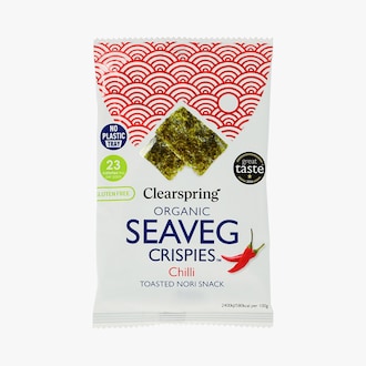 Snack d&rsquo;algue Nori grill&eacute;e au piment bio Clearspring
