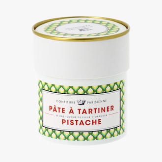 Pâte à tartiner à la pistache et une touche de fleur d'oranger, aromatisé Confiture Parisienne