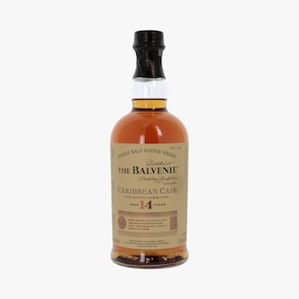 Whisky The Balvenie, Caribbean Cask, scotch single malt, 14 ans, sous étui The Balvenie