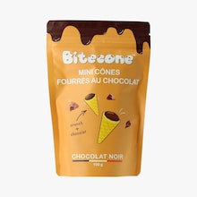 Mini cônes fourrés au chocolat noir Bitecone