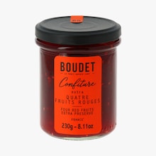 Confiture extra quatre fruits rouges Boudet