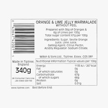 Marmelade d'orange et de citron vert, sans zeste Tiptree - Wilkin & Sons