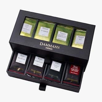 Coffret de 56 sachets de thés et tisanes Dammann Frères