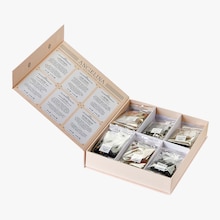 Coffret de 30 sachets de th&eacute; avec 6 recettes embl&eacute;matiques Angelina
