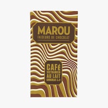 Tablette de chocolat au lait et café vietnamien, 44 % de cacao Marou