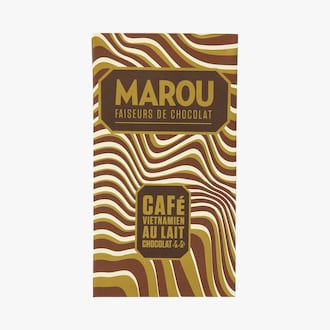 Tablette de chocolat au lait et café vietnamien, 44 % de cacao Marou
