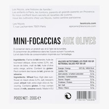 Mini-focaccias aux olives Les Niçois