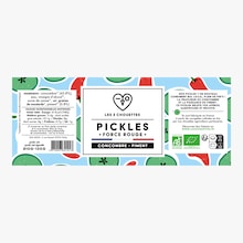 Pickles concombre piment bio Les 3 chouettes