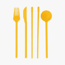 Couverts réutilisables Bini jaunes La Grande Épicerie de Paris