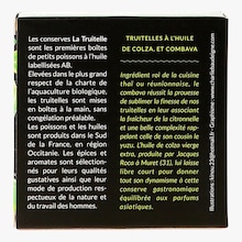 Petites truites de montagne à l’huile de colza et combava bio La Truitelle