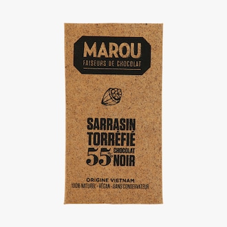Tablette de chocolat noir 55 % au sarrasin torréfié Marou