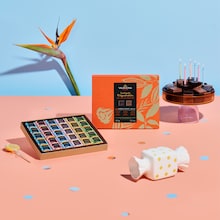 Coffret 60 carrés de chocolat noir et lait Valrhona