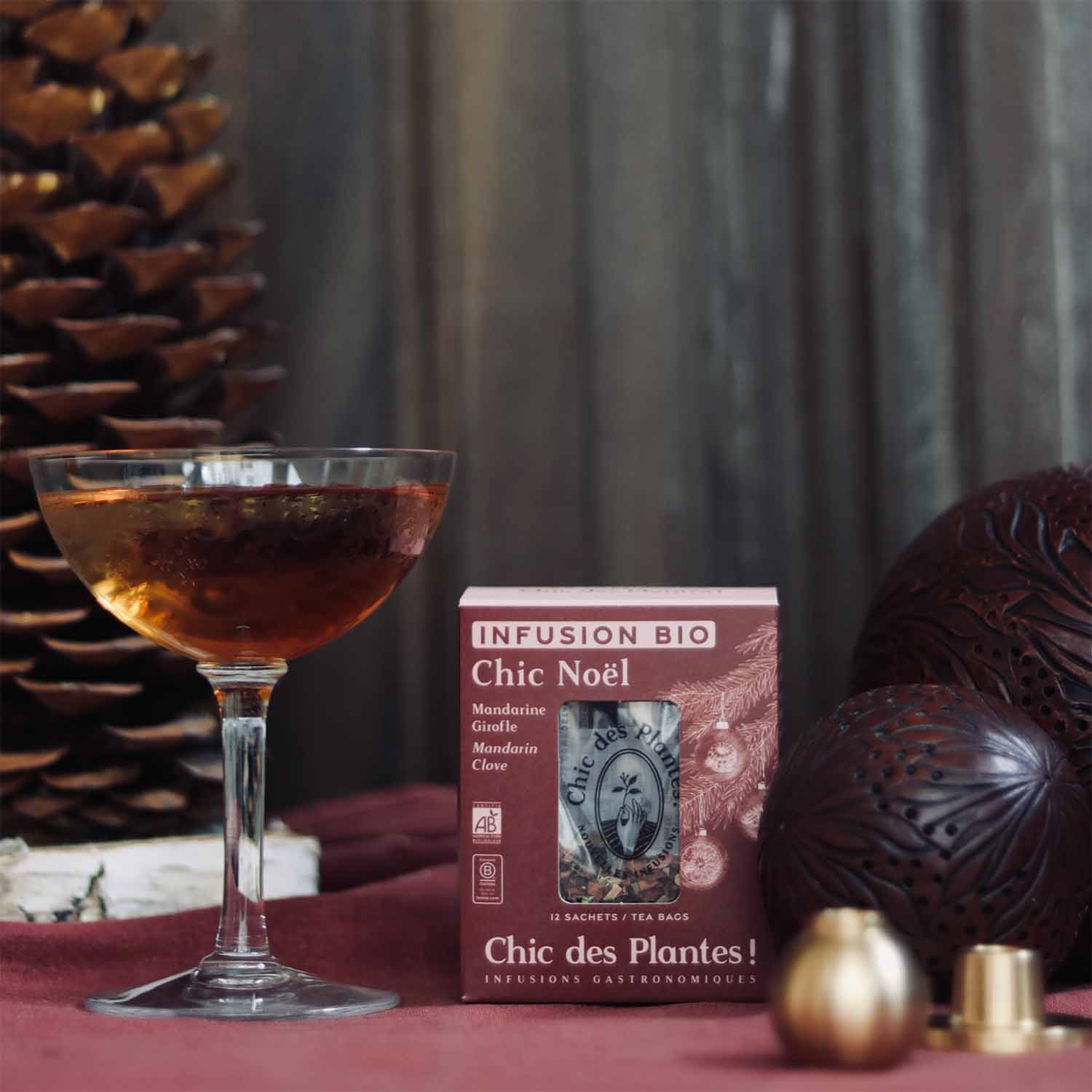Infusion bio Chic No&euml;l mandarine et girofle Chic des Plantes !