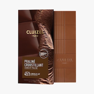 Tablette Gourmande Lait 45% Praliné croustillant Cluizel